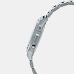 Vintage Unisex Quartz Silver Dial Digital Stainless Steel Watch D193