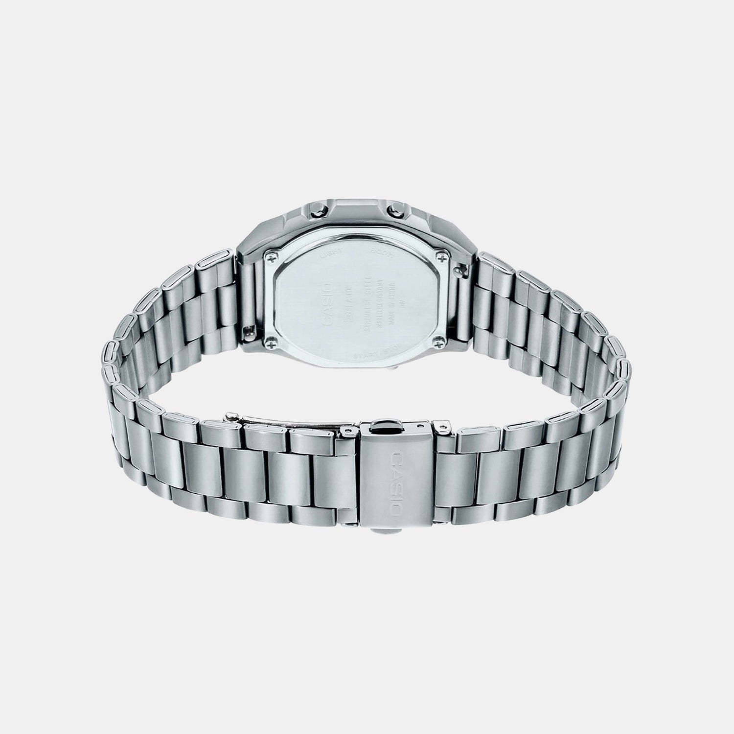 Vintage Unisex Quartz Silver Dial Digital Stainless Steel Watch D193