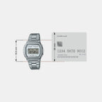 Vintage Unisex Quartz Silver Dial Digital Stainless Steel Watch D193