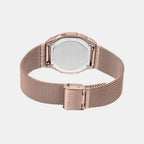 Vintage Unisex Quartz Rose Gold Dial Digital Stainless Steel Watch D195