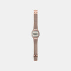 Vintage Unisex Quartz Rose Gold Dial Digital Stainless Steel Watch D195