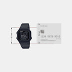 Vintage  Unisex Quartz Black Dial Digital Stainless Steel Watch D199