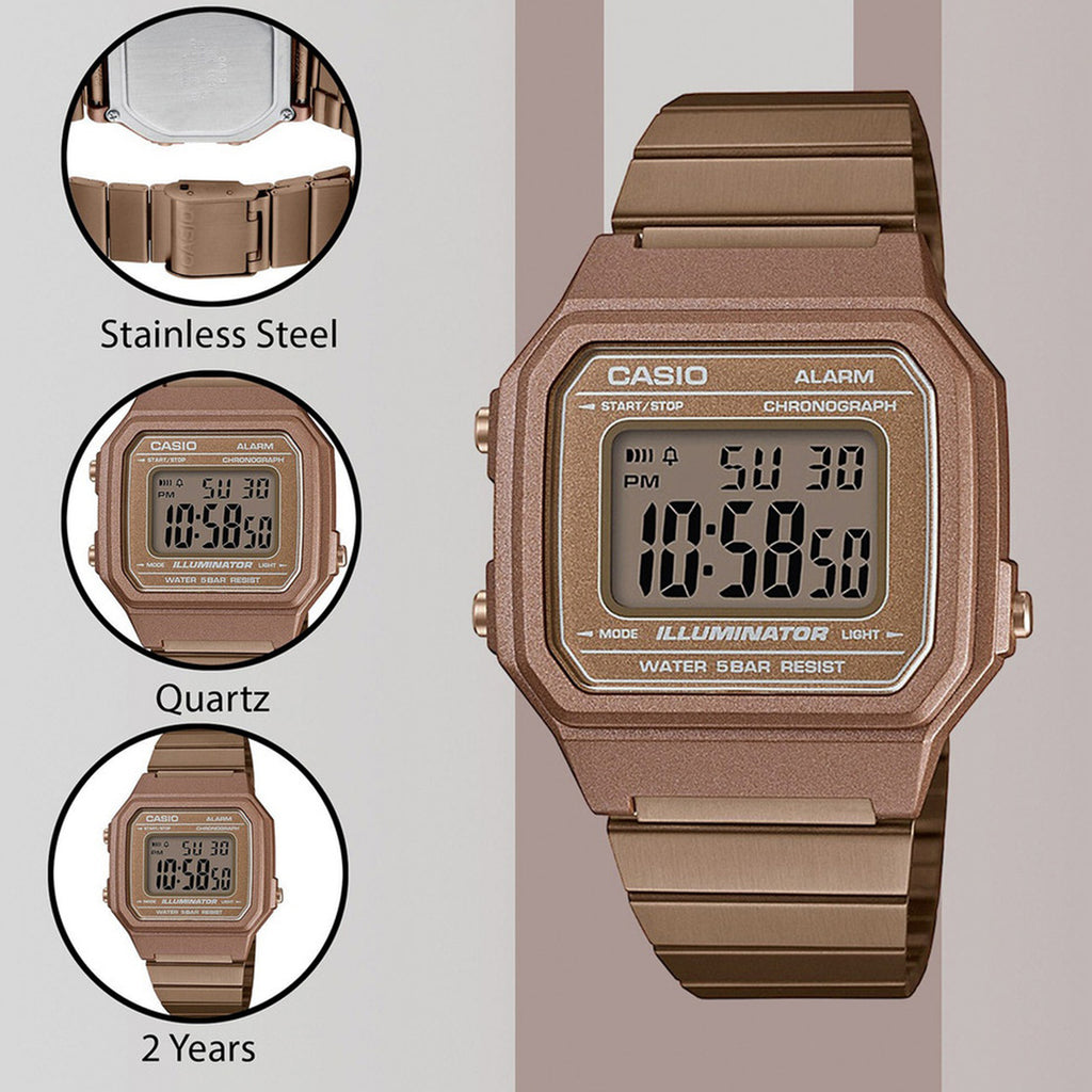 Classics Women Quartz Silver Dial Digital Stainless Steel Watch D200