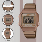 Classics Women Quartz Silver Dial Digital Stainless Steel Watch D200