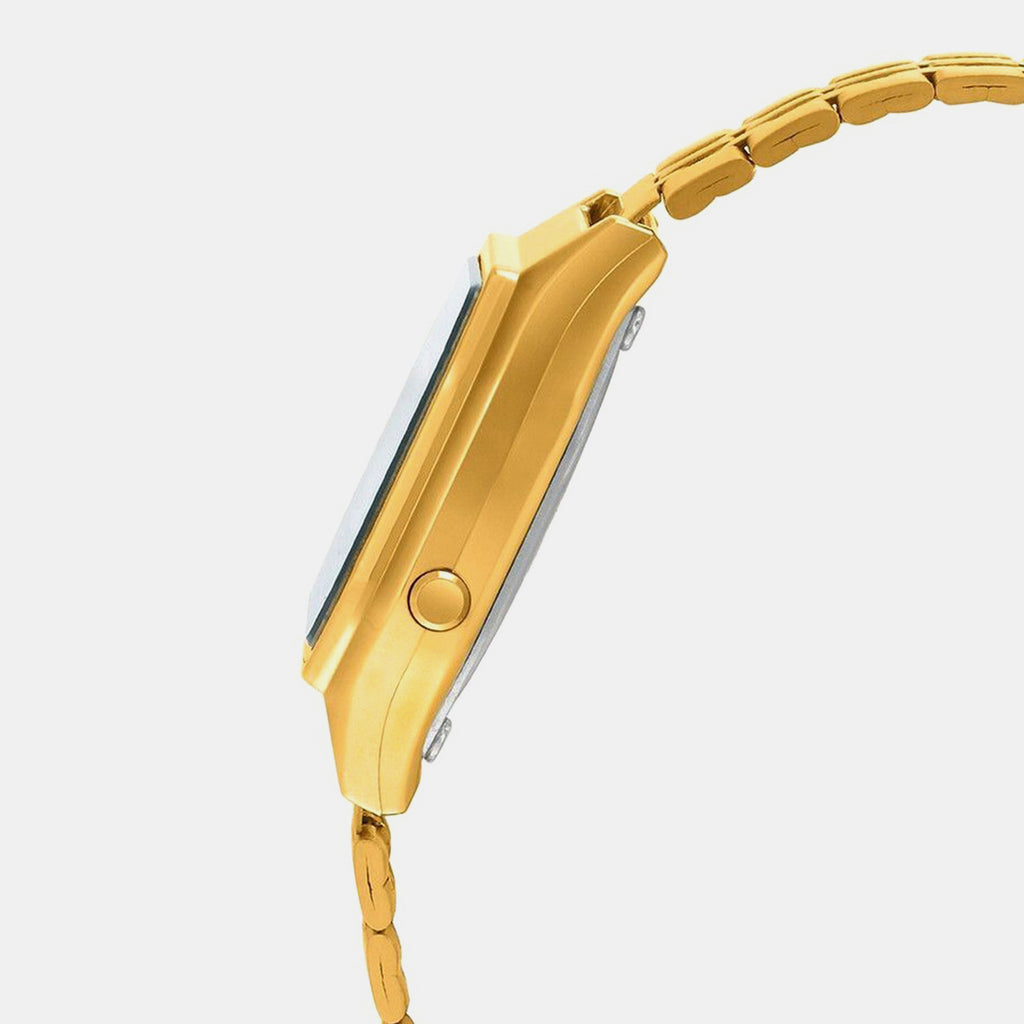 Vintage Women Quartz Black Dial Digital Stainless Steel Watch D205