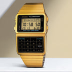 Vintage Unisex Quartz Beige Dial Digital Stainless Steel Watch D211