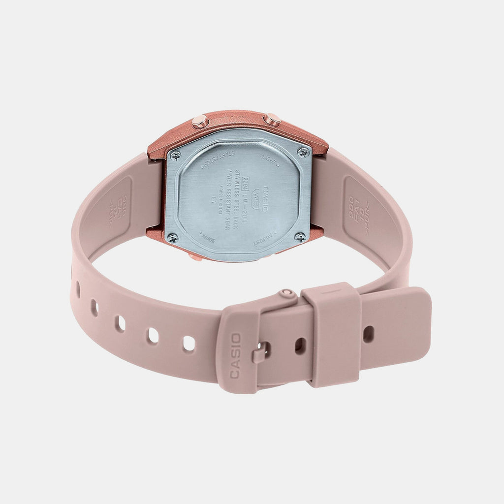 Vintage Unisex Quartz Rose Gold Dial Digital Resin Watch D213