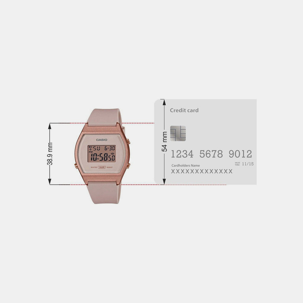 Vintage Unisex Quartz Rose Gold Dial Digital Resin Watch D213
