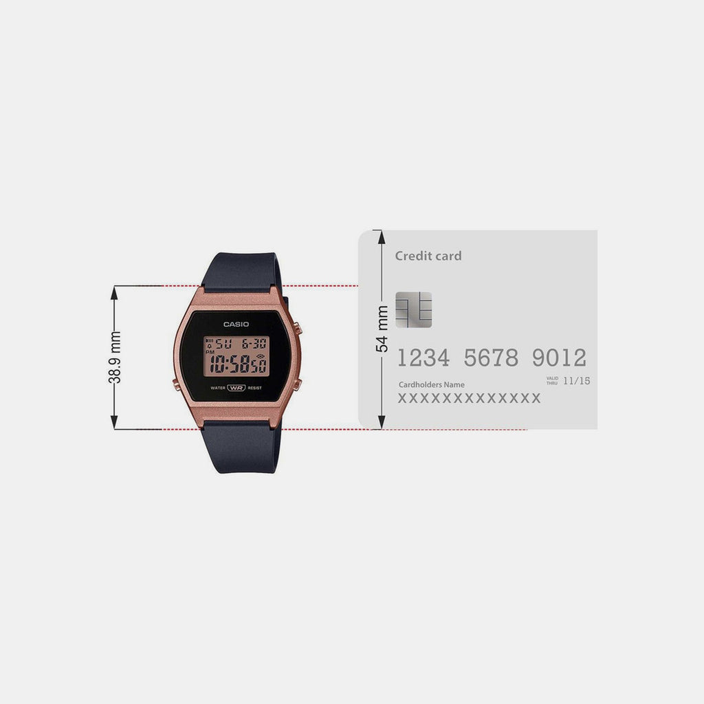 Vintage Unisex Quartz Rose Gold Dial Digital Resin Watch D214