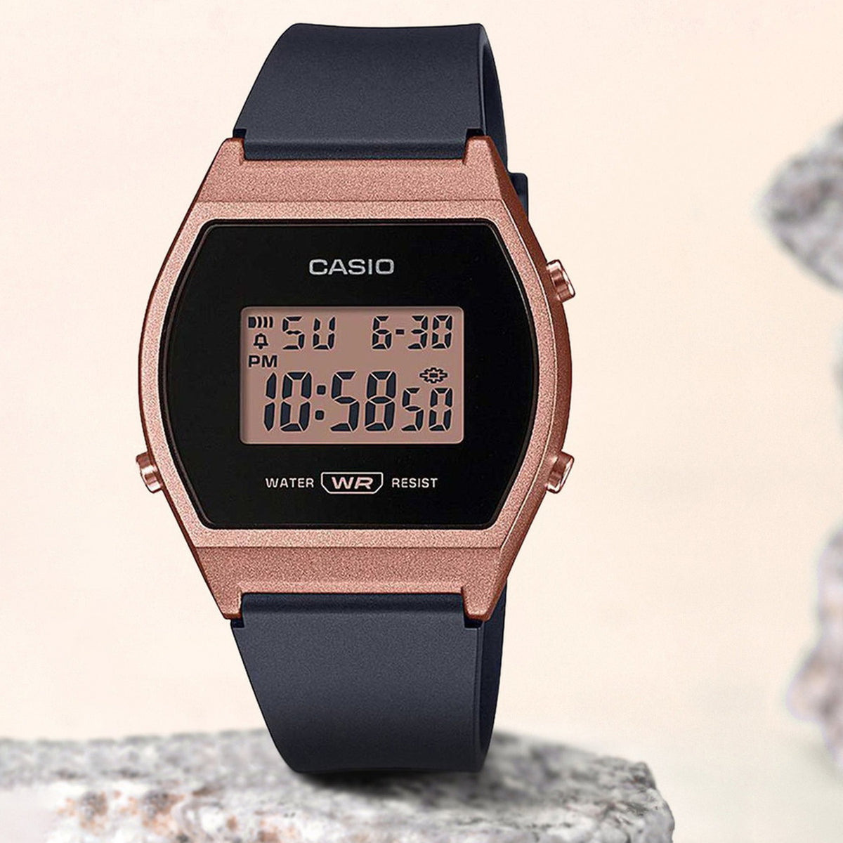 Youth Women Quartz Rose Gold Dial Digital Resin Watch D214