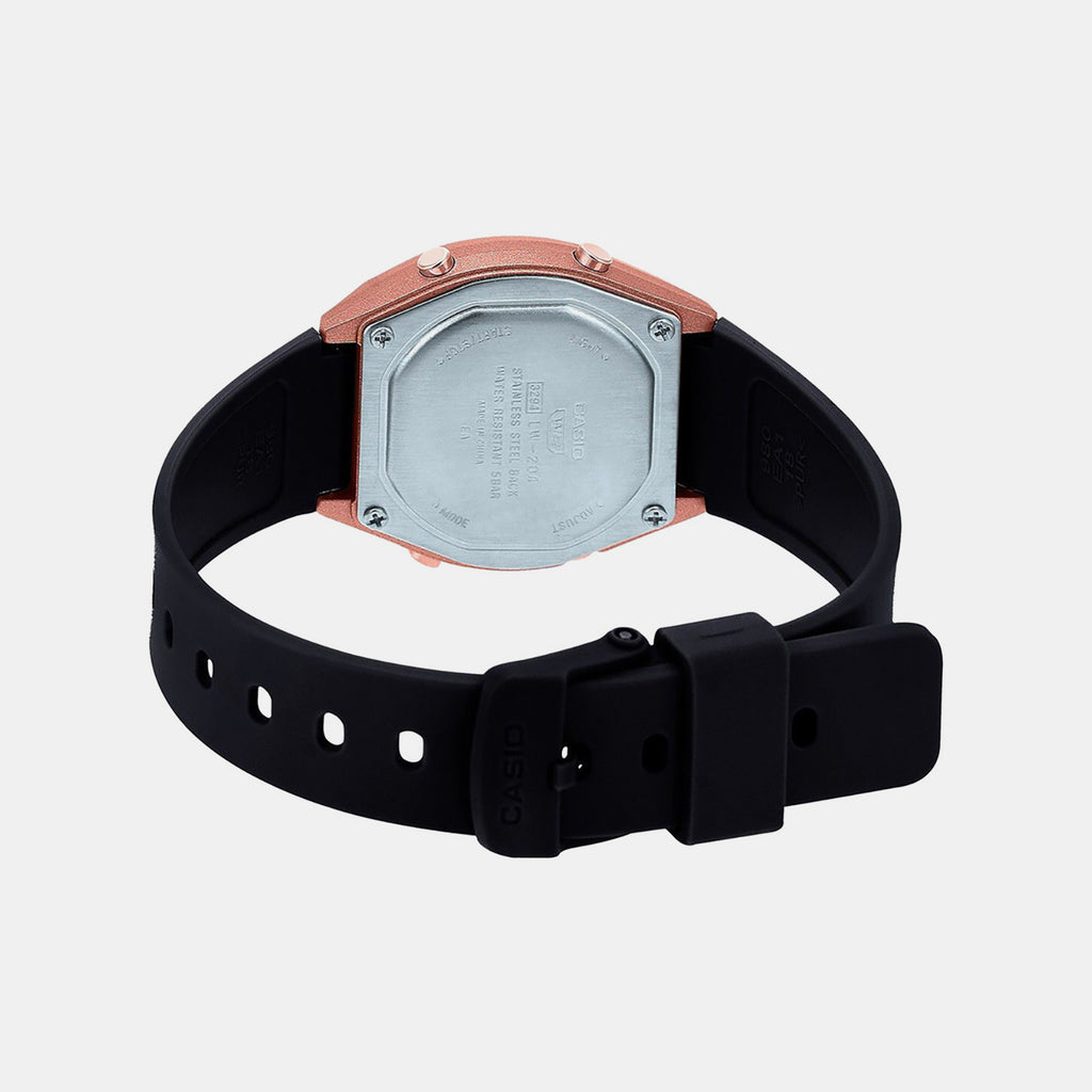 Vintage Unisex Quartz Rose Gold Dial Digital Resin Watch D214