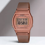Vintage Men Quartz Rose Gold Dial Digital Mesh Watch D216