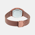 Vintage Men Quartz Rose Gold Dial Digital Mesh Watch D216