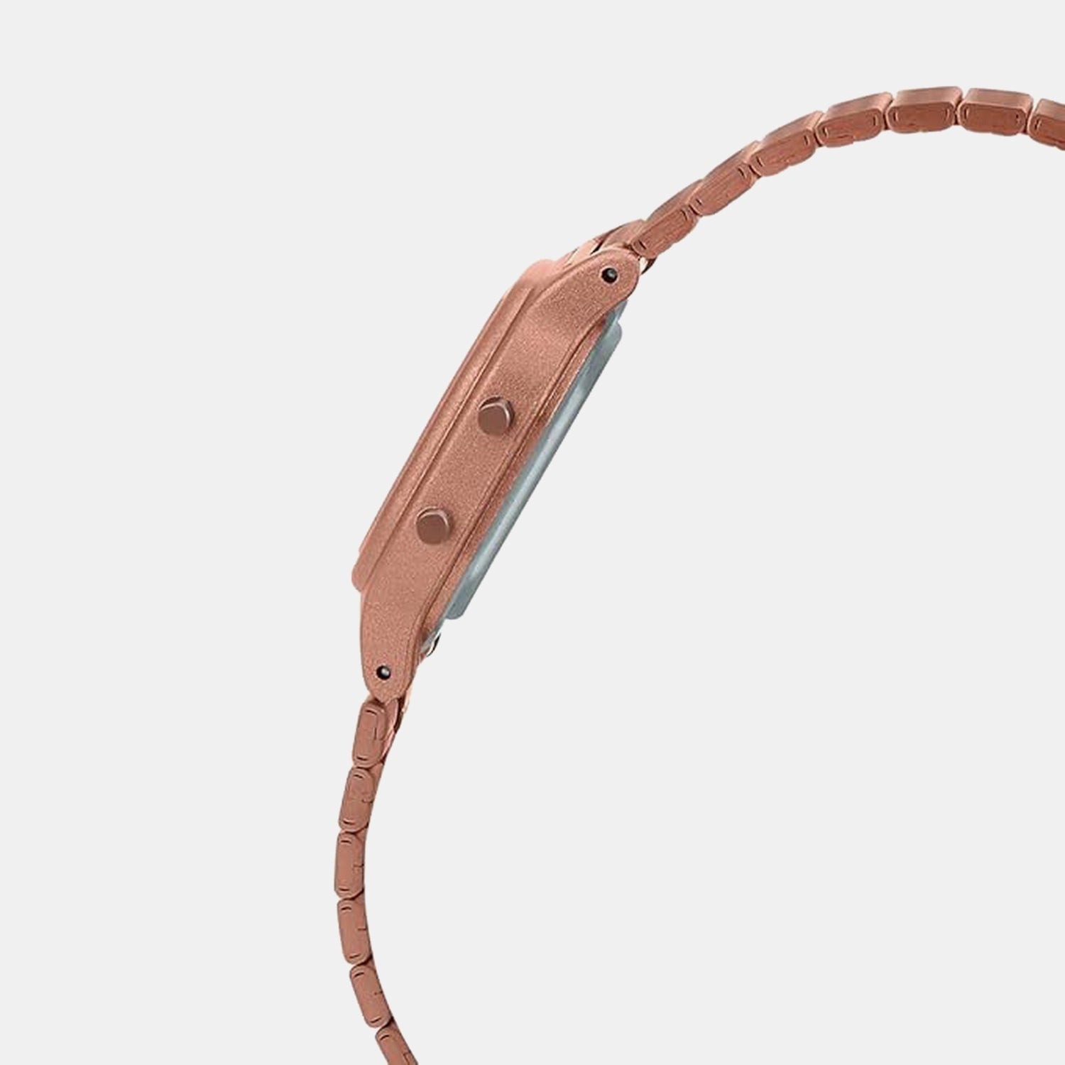 Vintage Women Quartz Rose Gold Dial Digital Stainless Steel Watch D217