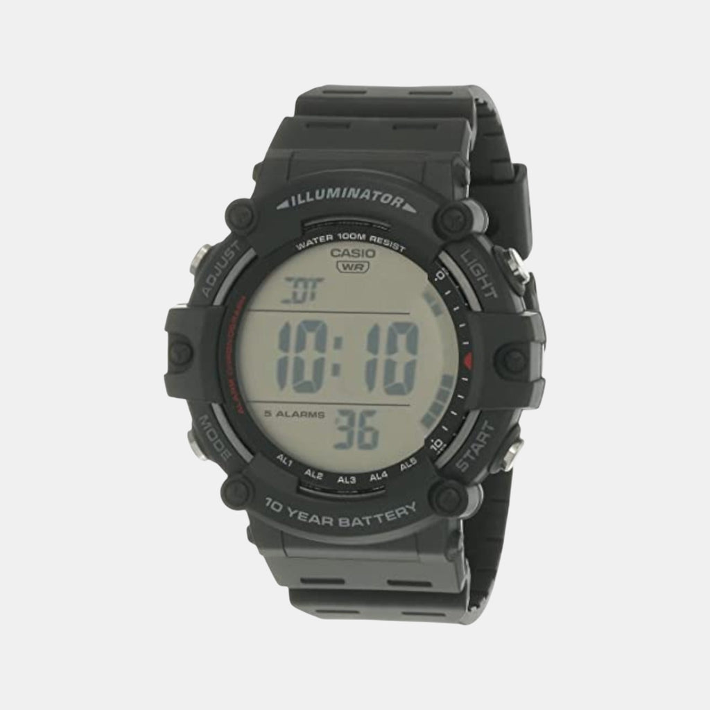 Youth Men Quartz Grey Dial Digital Resin Watch D218