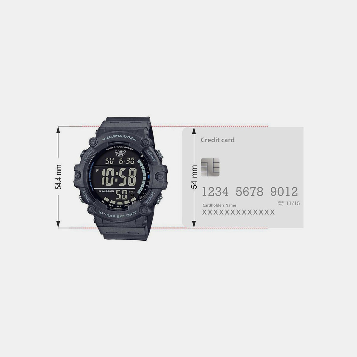 Youth Men Quartz Black Dial Digital Resin Watch D219