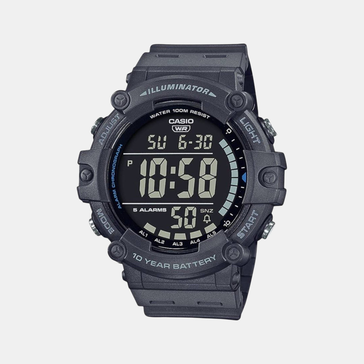 Youth Men Quartz Black Dial Digital Resin Watch D219