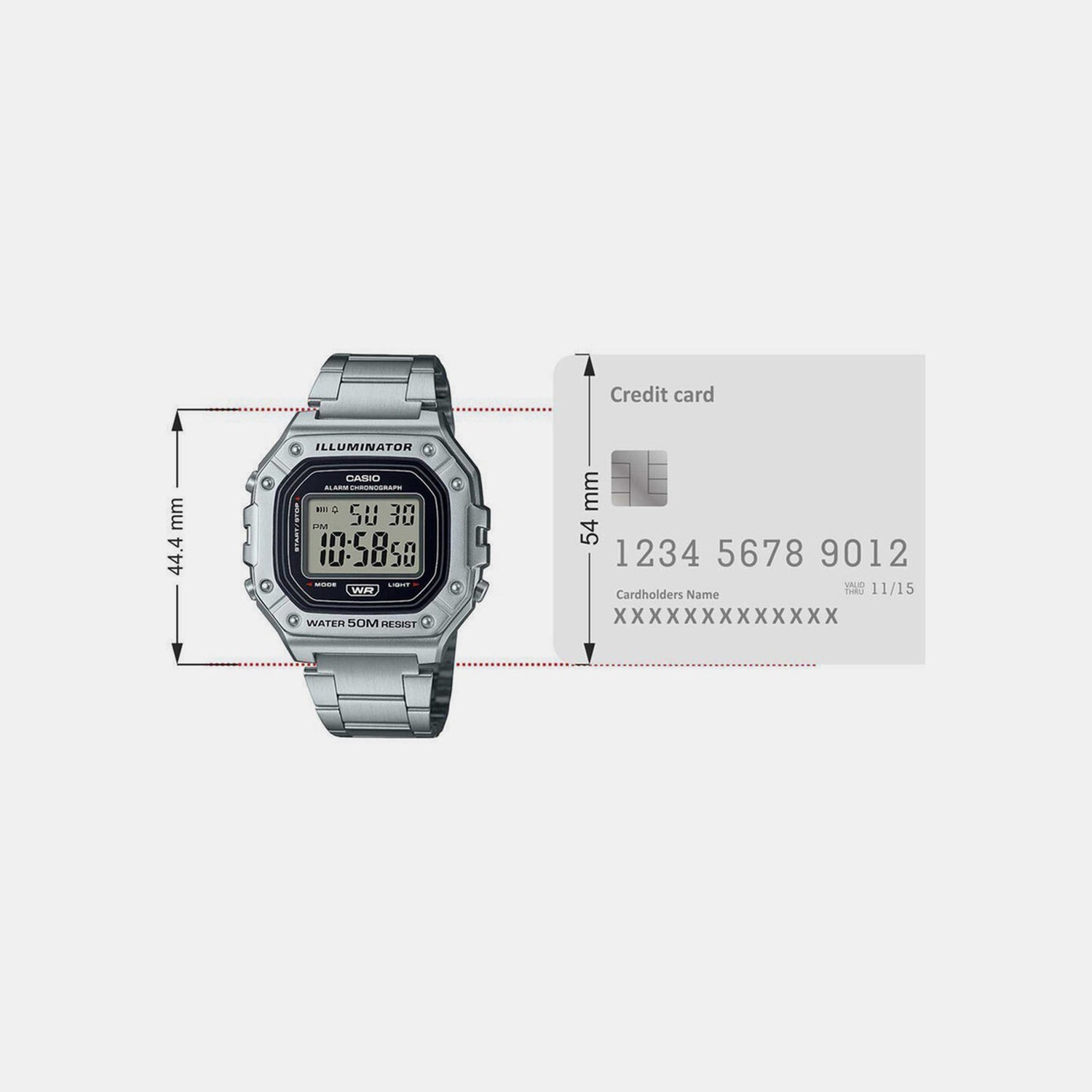 Youth Unisex Quartz Black Dial Digital Stainless Steel Watch D227