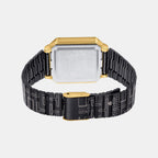 Vintage  Unisex Quartz Black Dial Digital Stainless Steel Watch D242