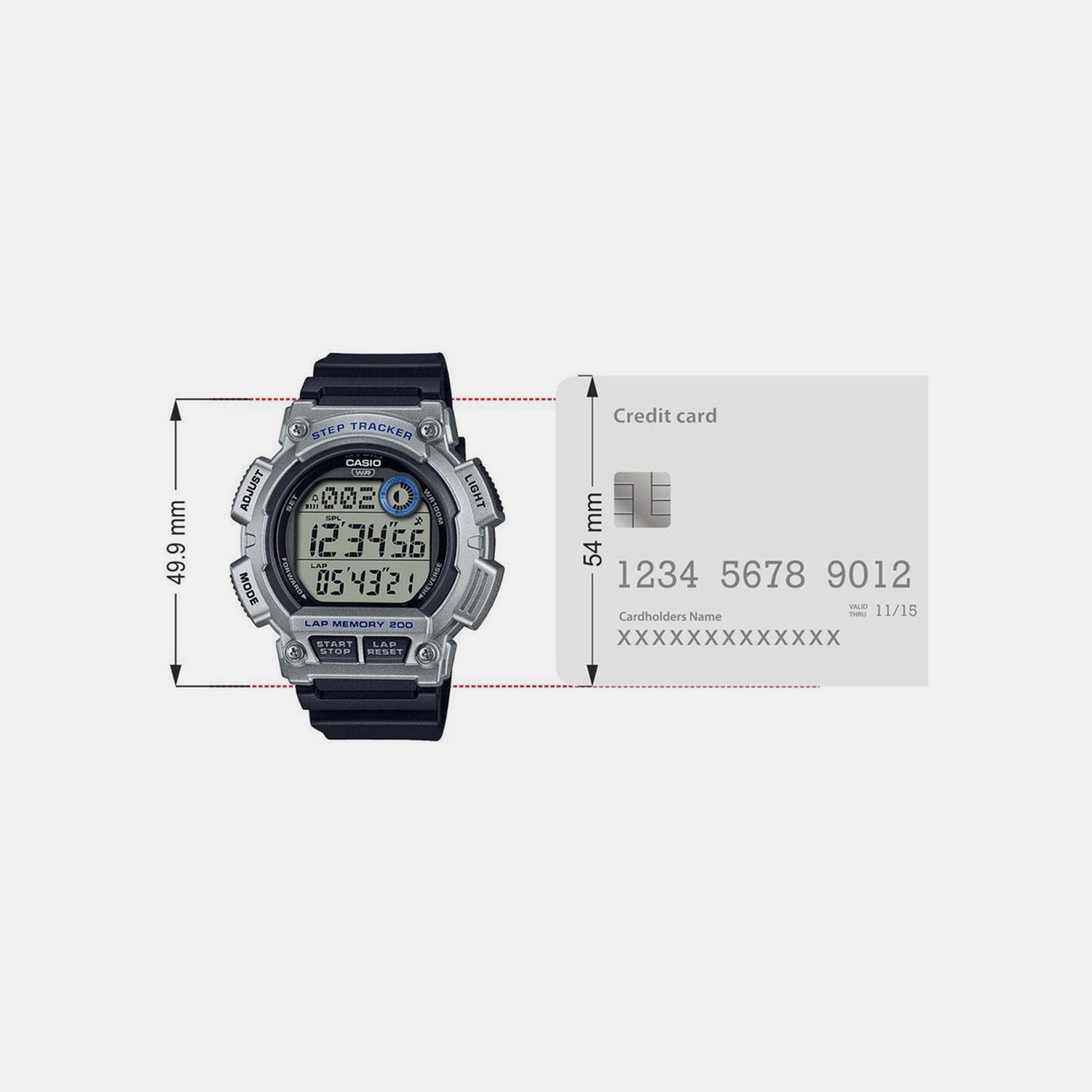 Youth Unisex Quartz Black Dial Digital Resin Watch D244