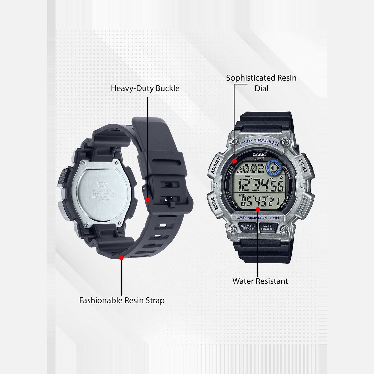 Youth Unisex Quartz Black Dial Digital Resin Watch D244