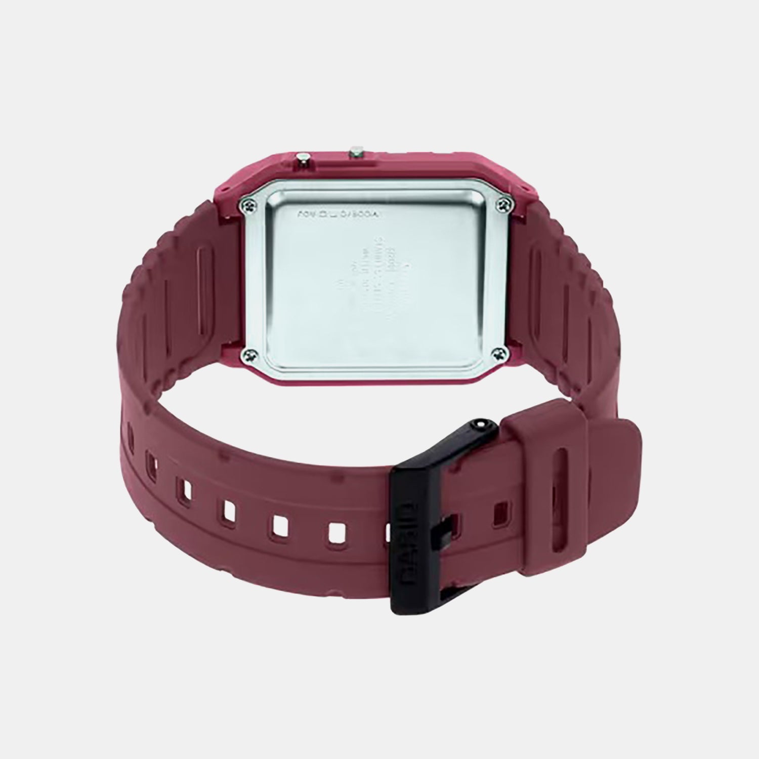 Vintage Unisex Quartz Red Dial Digital Stainless Steel Watch D250