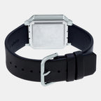 Vintage Unisex Quartz Black Dial Digital Leather Watch D263