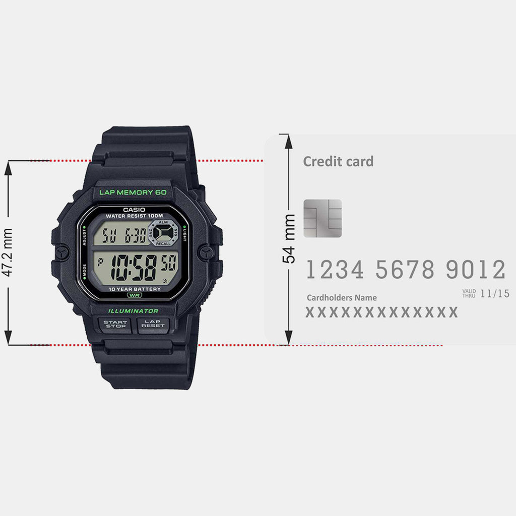 Youth Unisex Quartz Black Dial Digital Resin Watch D269