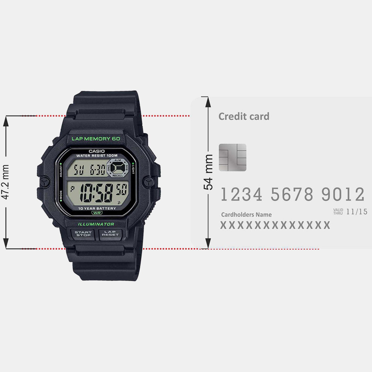 Youth Unisex Quartz Black Dial Digital Resin Watch D269