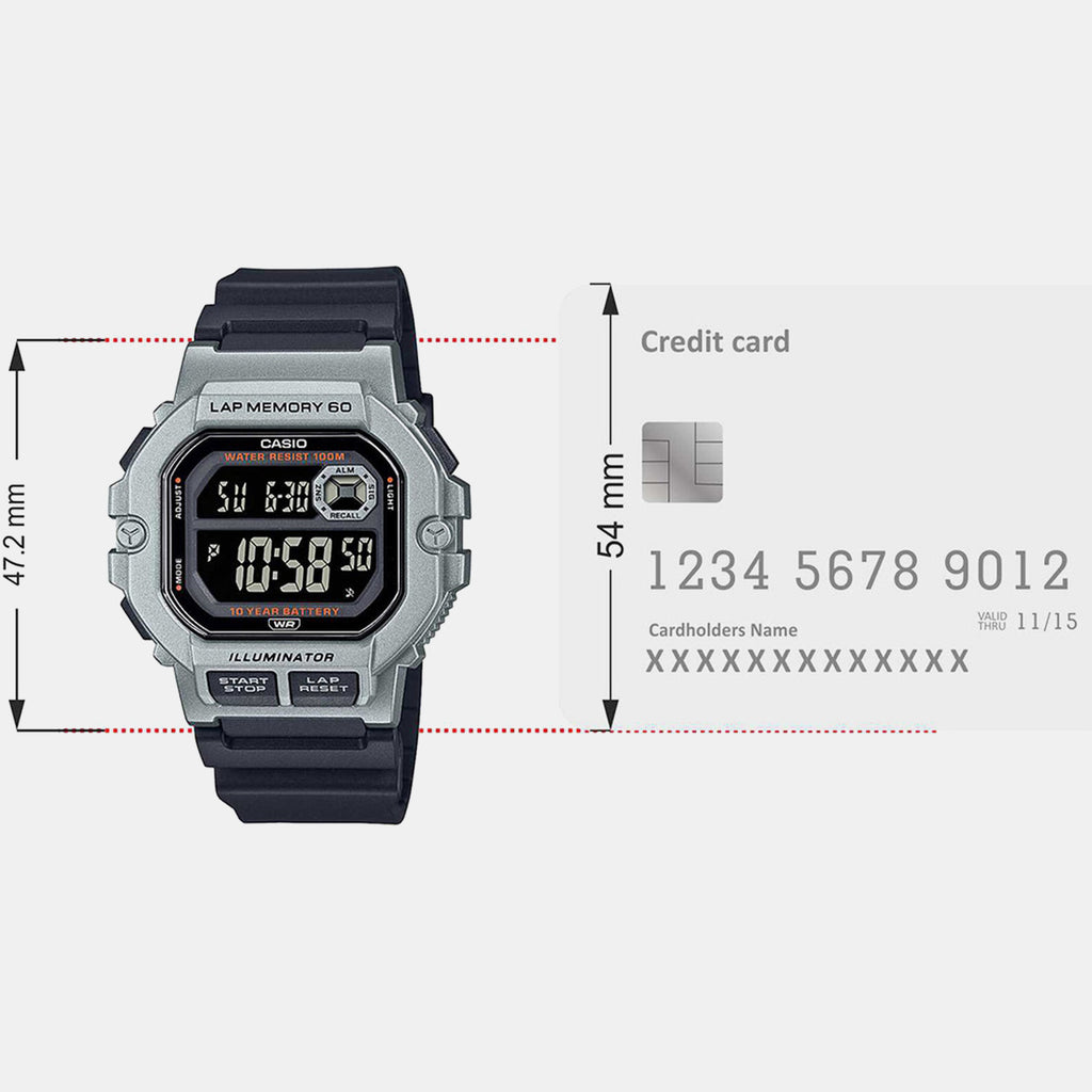 Youth Unisex Quartz Black Dial Digital Resin Watch D270