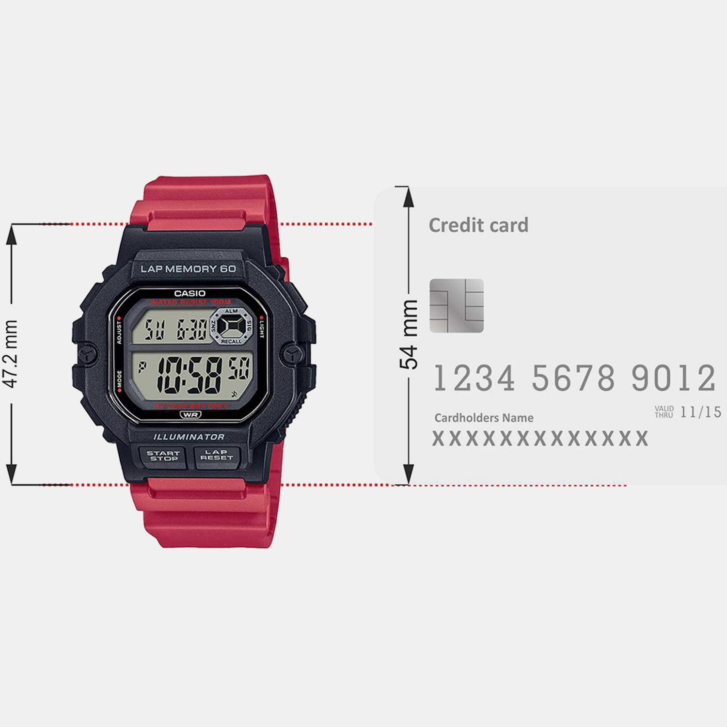 Youth Unisex Quartz Black Dial Digital Resin Watch D272