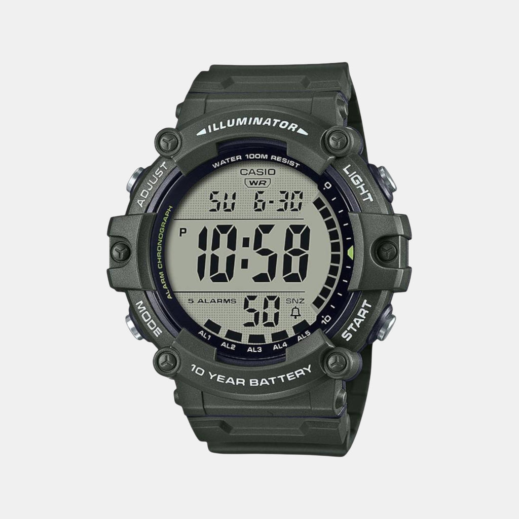 Youth Men Quartz Off White Dial Digital Resin Watch D276