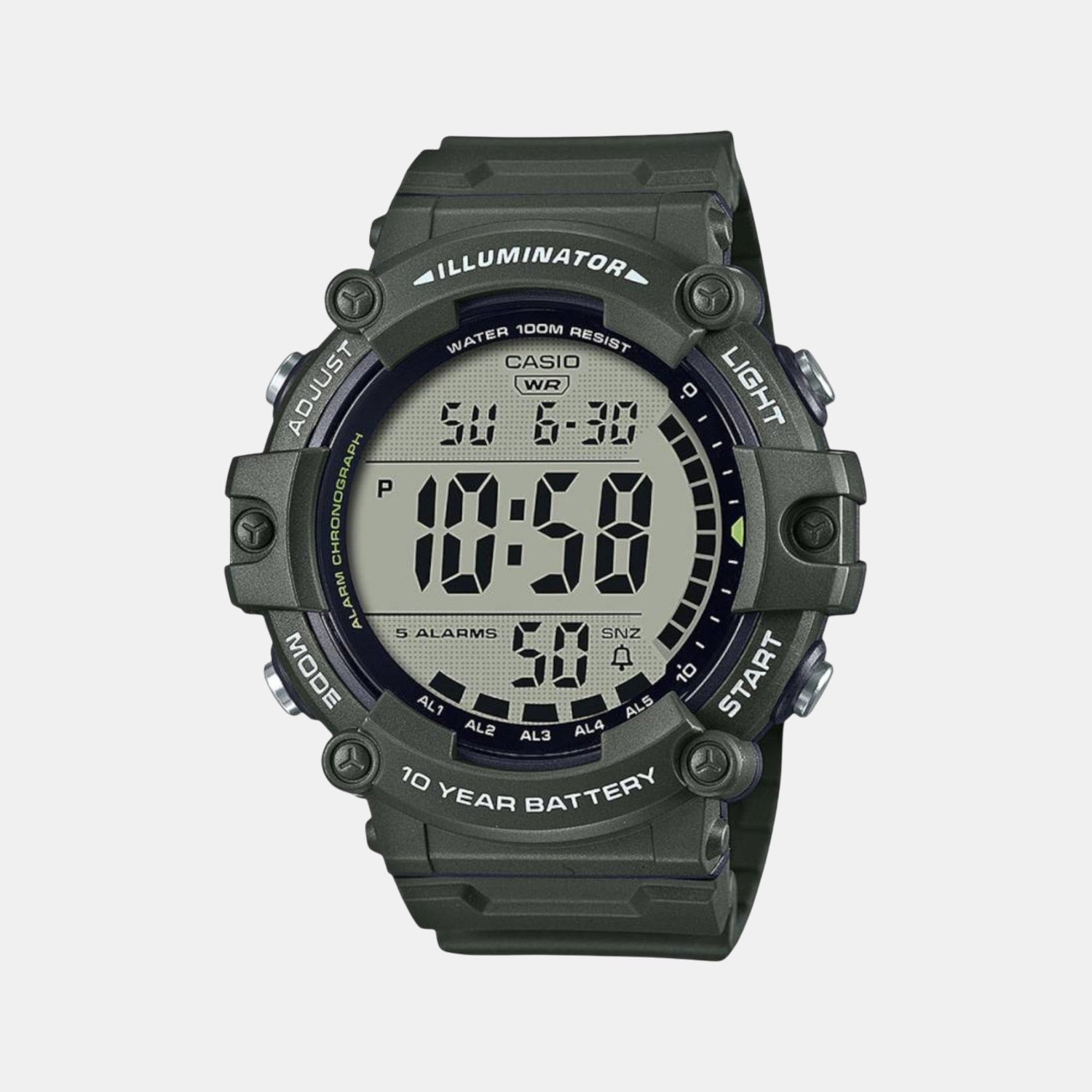 Youth Men Quartz Off White Dial Digital Resin Watch D276