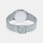 Vintage Unisex Quartz Silver Dial Digital Mesh Watch D278