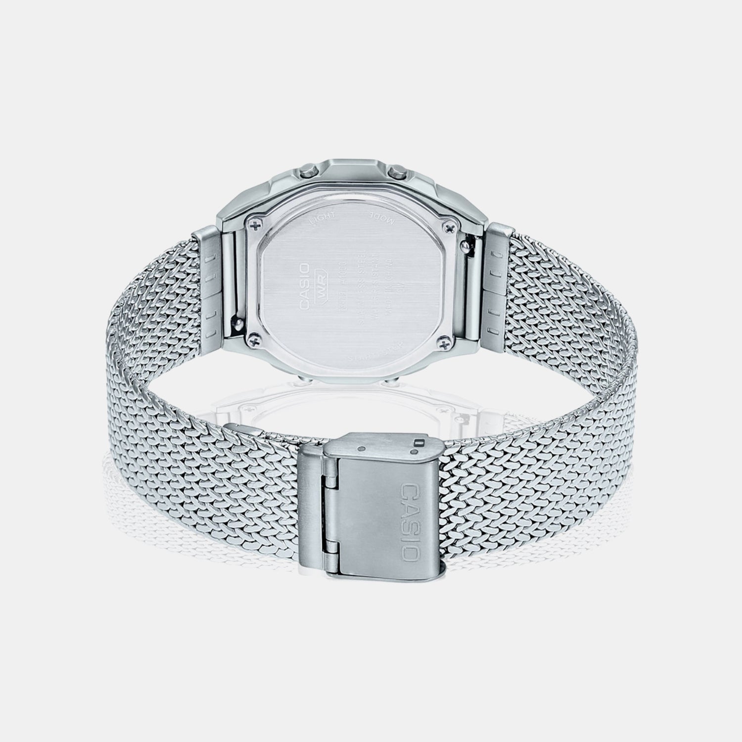 Vintage Unisex Quartz Silver Dial Digital Mesh Watch D278