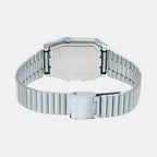 Vintage Unisex Quartz Black Dial Analog-Digital Stainless Steel Watch D280