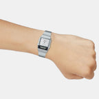 Vintage  Unisex Quartz White Dial Analog-Digital Stainless Steel Watch D281