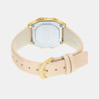 Vintage Women Quartz White Dial Digital Leather Watch D288