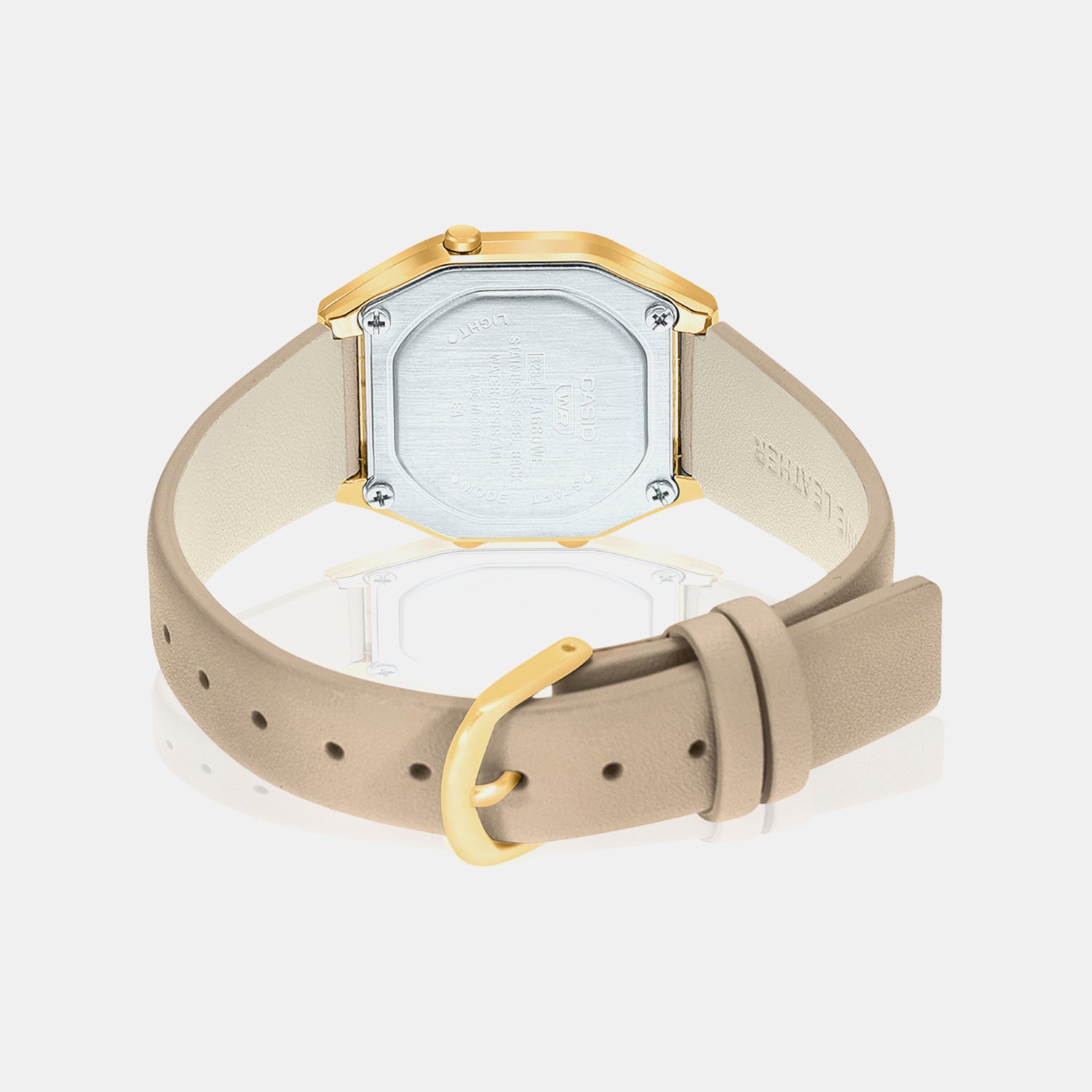 Vintage  Women Quartz White Dial Digital Leather Watch D289
