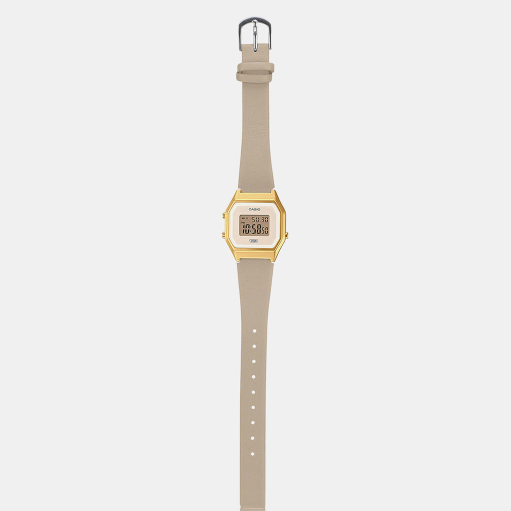 Vintage Women Quartz White Dial Digital Leather Watch D289