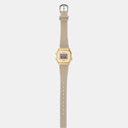 Vintage Women Quartz White Dial Digital Leather Watch D289