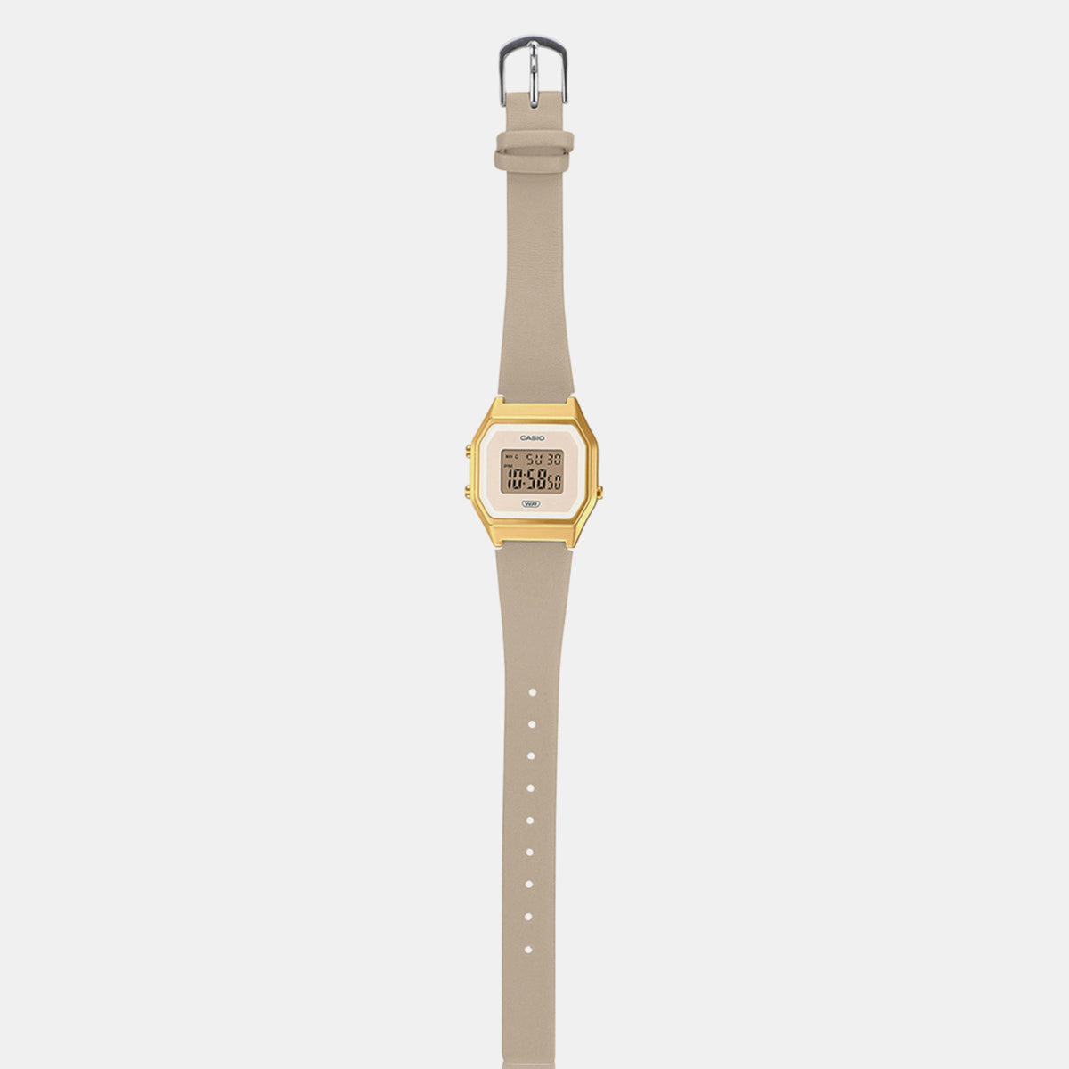 Vintage Women Quartz White Dial Digital Leather Watch D289