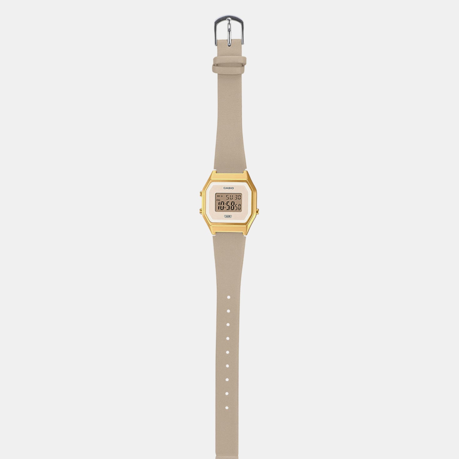Vintage  Women Quartz White Dial Digital Leather Watch D289