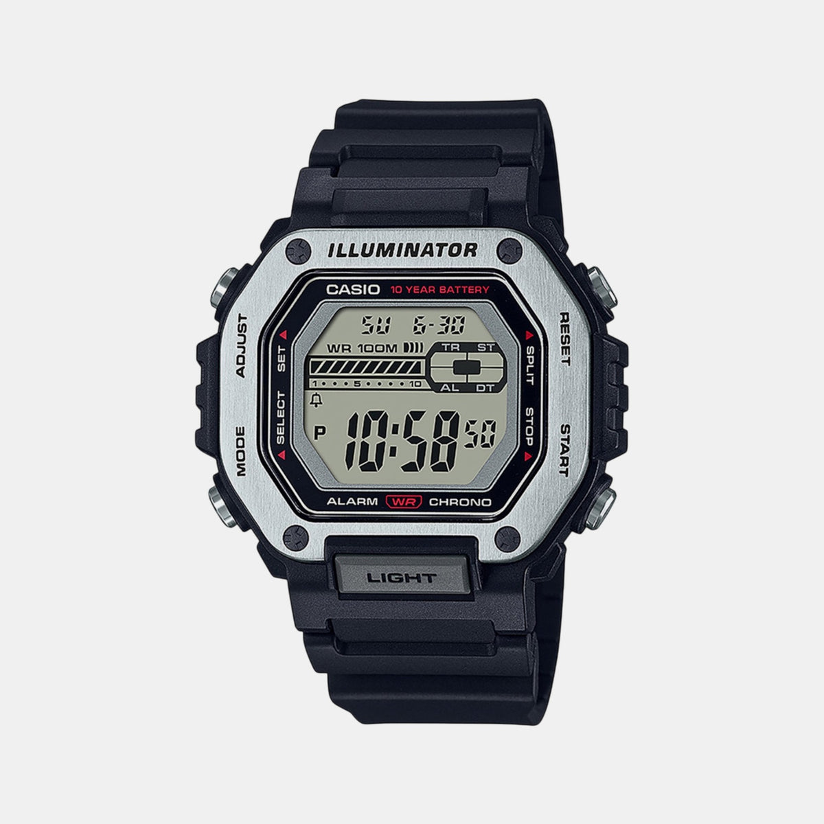 Youth Men Quartz Black Dial Digital Resin Watch D300