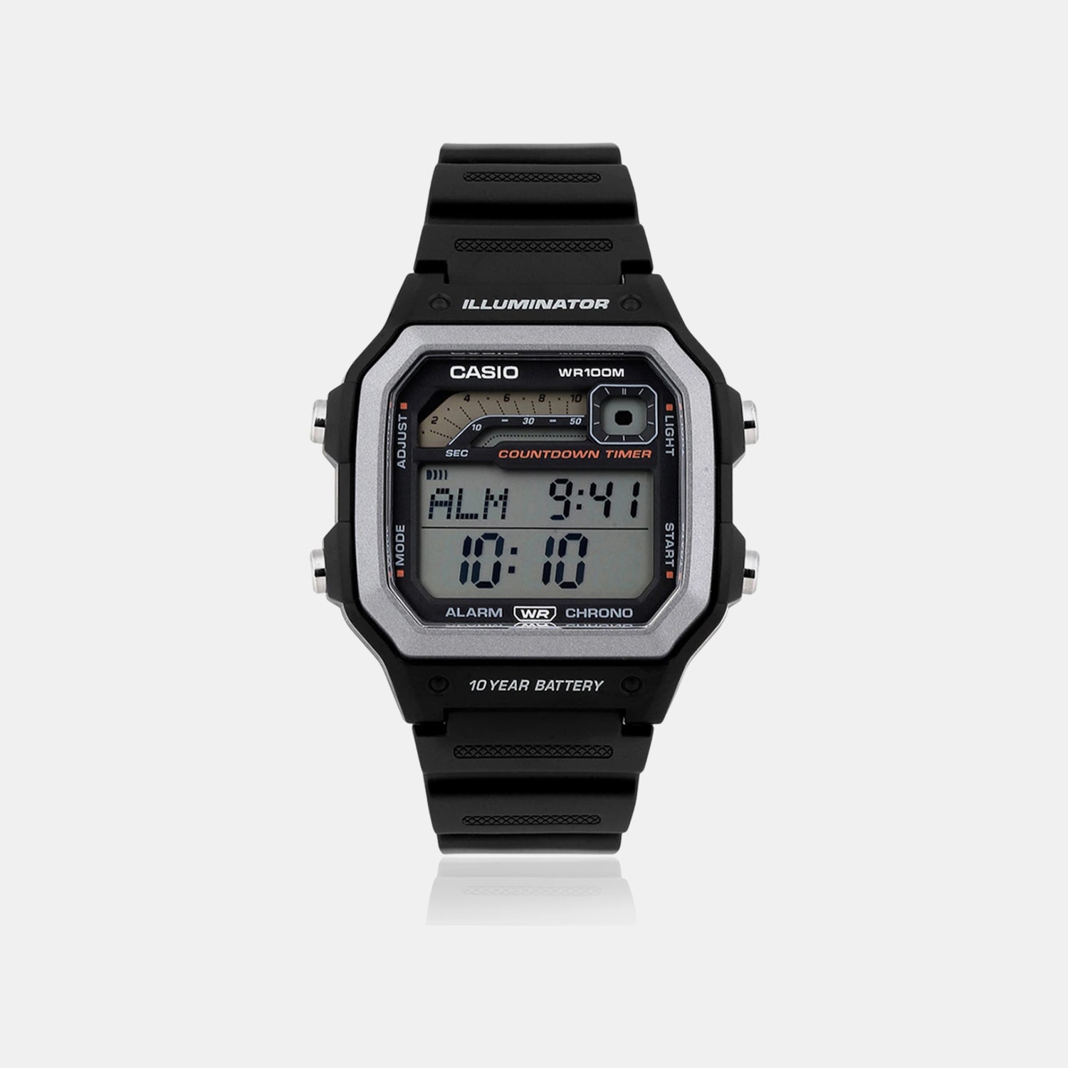 Youth Unisex Quartz Silver Dial Digital Resin Watch D308