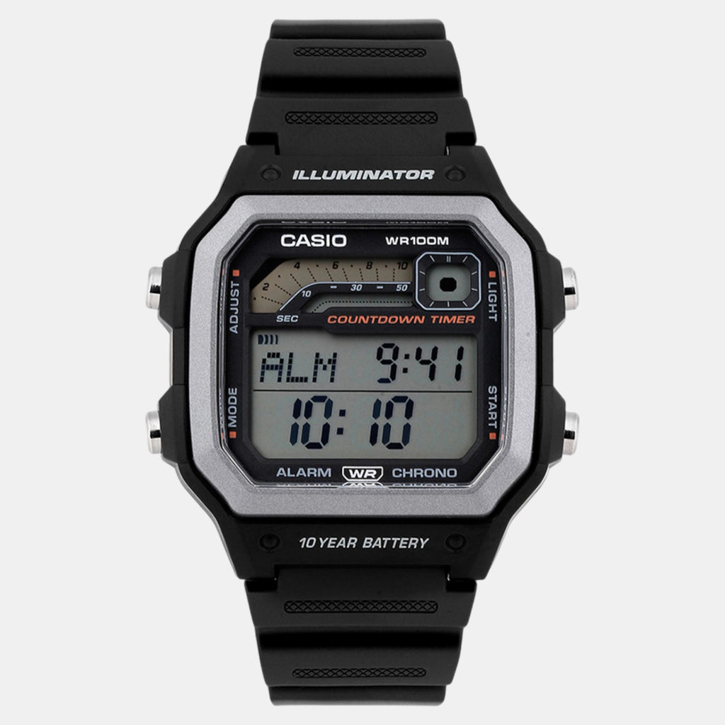 Youth Unisex Quartz Silver Dial Digital Resin Watch D308