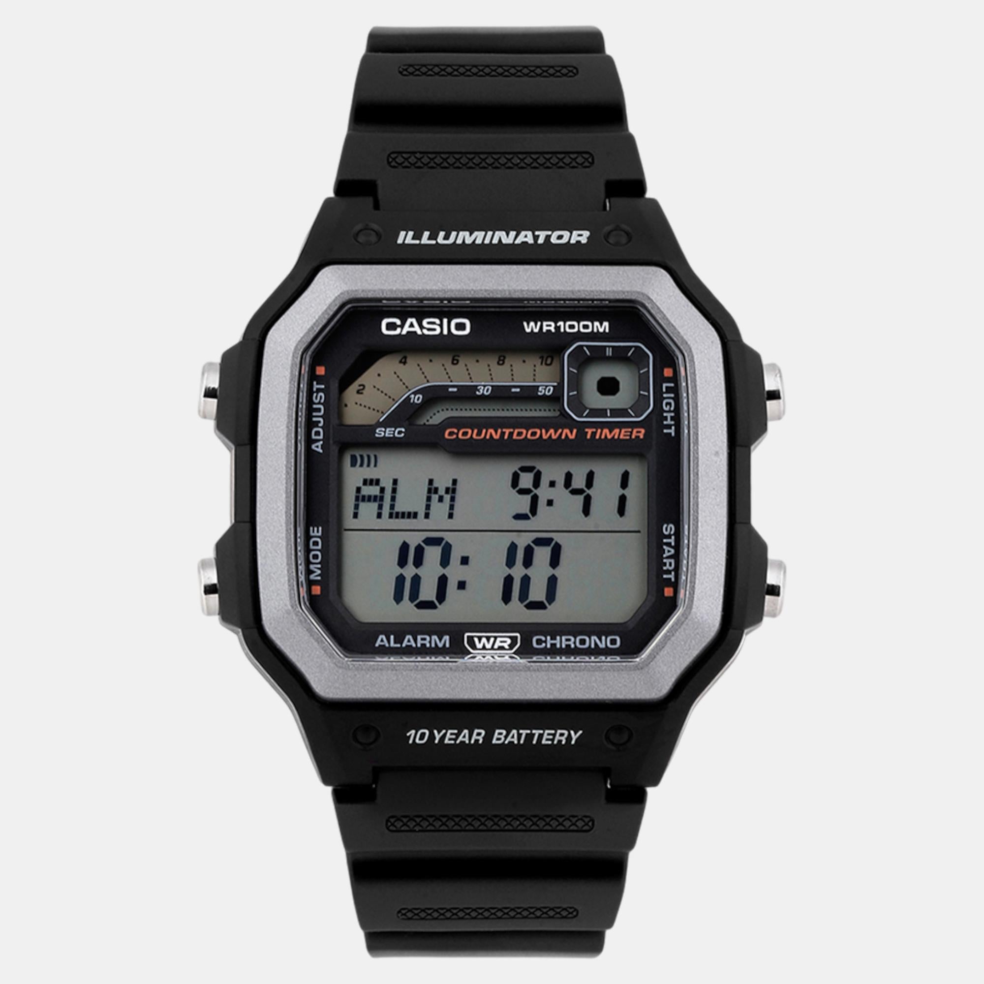 Youth Unisex Quartz Silver Dial Digital Resin Watch D308