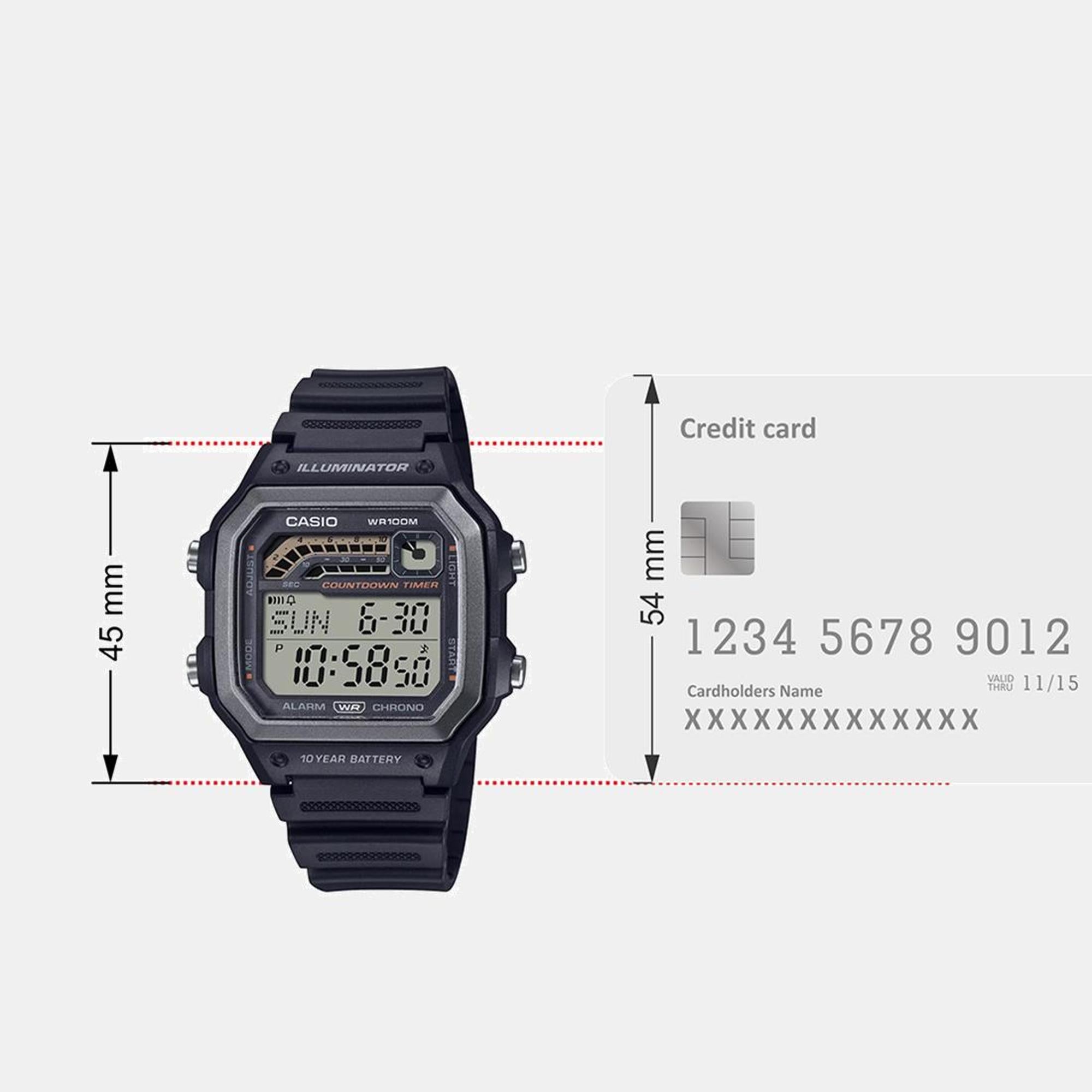 Youth Unisex Quartz Silver Dial Digital Resin Watch D308