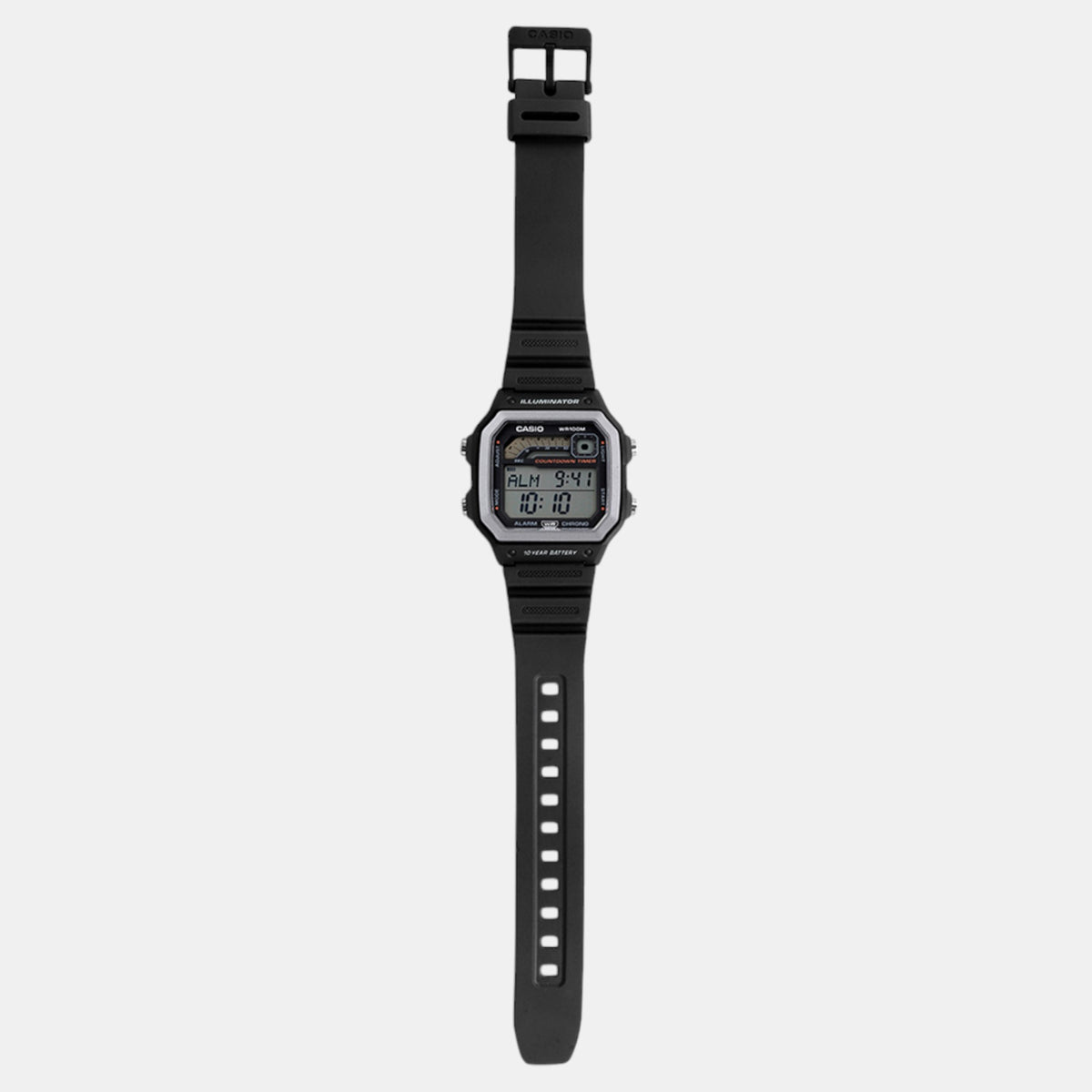 Youth Men Quartz Silver Dial Digital Resin Watch D308