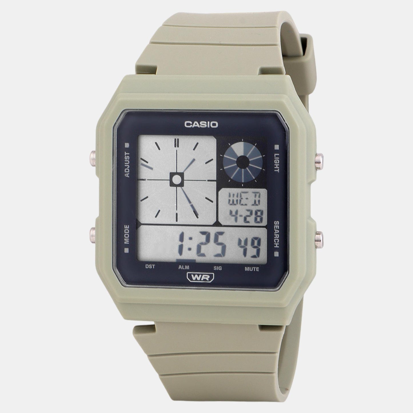 Youth Men Quartz Grey Dial Digital Resin Watch D312